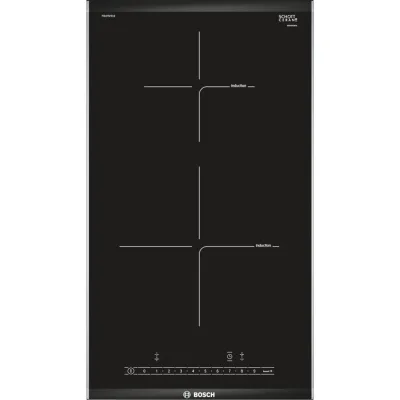Bosch - Piano cottura domino a induzione PIB375FB1E in vetroceramica nero da 30 cm - Serie 6