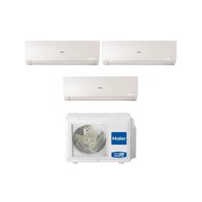 Climatizzatore Condizionatore HAIER Trial Split 7+7+12 Serie FLEXIS PLUS WHITE Inverter Con 3U55S2SR3FA R-32 WI-FI INTEGRATO 7000+7000+12000 A+++/A+