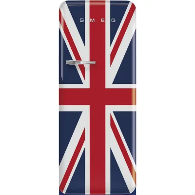 Smeg Frigorifero monoporta con cerniere a destra a libera installazione FAB28RDUJ6 finitura Union Jack da 60 cm