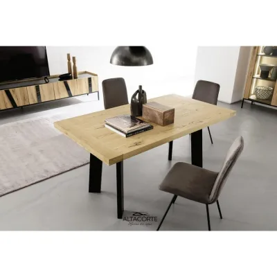 Altacorte Tavolo allungabile Street con struttura in ferro e piano a scelta da 180(276)x100 cm - 2 allunghe