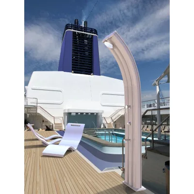 Arkema Doccia solare Energy Pro in alluminio in diverse finiture da h. 226 cm