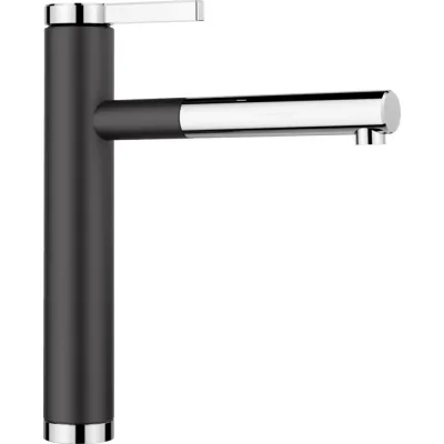 Blanco Miscelatore monocomando con doccetta estraibile LINEE-S 1526171 finitura nero/cromato