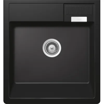 Schock Lavello una vasca da appoggio KALLIO M100 KALM100M75 finitura nero opaco da 59.8x63 cm