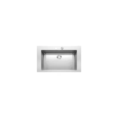 Barazza Lavello una vasca MOOD 1LMDR91 finitura inox satinato da 86x51 cm