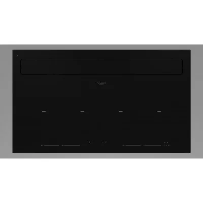 Fulgor Piano cottura a induzione con cappa integrata FCLHD 9041 HID TS BK 2 finitura vetro nero da 90 cm