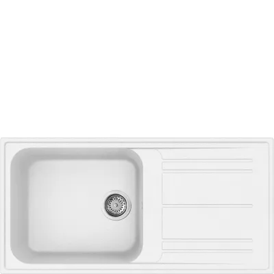 Smeg Lavello una vasca con gocciolatoio LZ150B finitura bianco da 100 cm