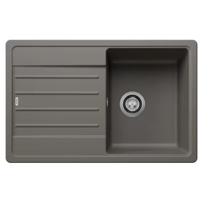 Blanco Lavello una vasca con gocciolatoio LEGRA 45 S 1527268 finitura grigio vulcano da 78x50 cm - Sopratop