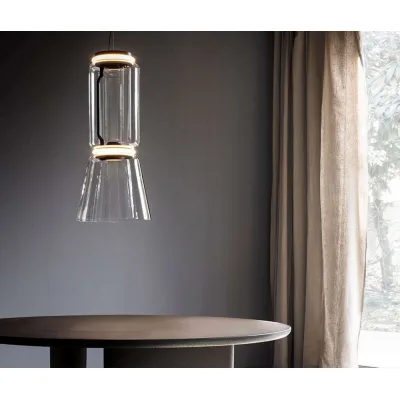 Flos Lampada a sospensione Noctambule Suspension 1 Low Cylinder Cone finitura nero
