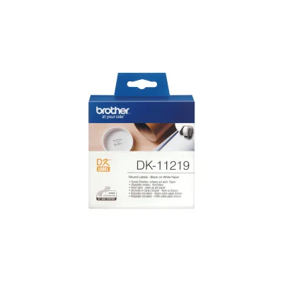 ETICHETTE ADESIVE Circolari Pretagliate ORIGINALI BROTHER DK11219 DK-11219 Diametro 12 mm 1200 unità