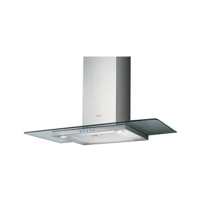 Elica Cappa a parete FLAT GLASS IX/A/90 68516390A finitura acciaio inox e vetro da 90 cm