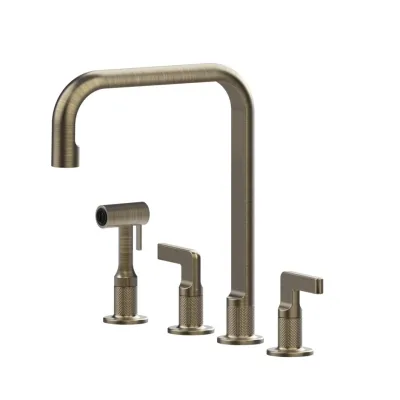 Gessi Miscelatore a 4 fori Inciso Collection 58703 713 finitura Antique Brass - IN PROMOZIONE FINO AL 6/07