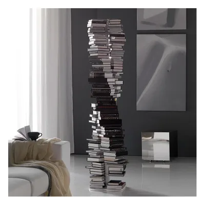 Cattelan Libreria Dna con struttura e ripaini in acciaio da h. 181 cm