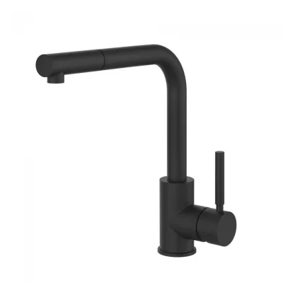 PRONTA CONSEGNA - Gessi Miscelatore monocomando con doccetta estraibile Neutron Collection 17169 299 finitura Matte Black - IN PROMOZIONE FINO AL 5/09