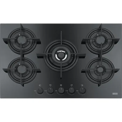 Franke: Piano cottura a gas Mythos FHCR 755 4G TC HE BK C 106.0374.283 finitura cristallo nero da 75 cm