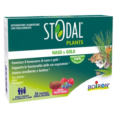 Stodal plants frutti rossi 36 pastiglie senza glutine naturalmente privo di lattosio