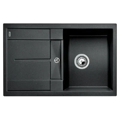 Blanco Lavello una vasca con gocciolatoio METRA 45 S 1513194 finitura antracite da 78x50 cm - Sopratop