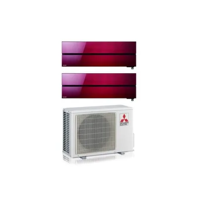 Climatizzatore Mitsubishi Electric Dual Split Kirigamine Style Ruby Red 9000+9000 Btu con MXZ-2F53VF R-32 Wi-Fi Integrato