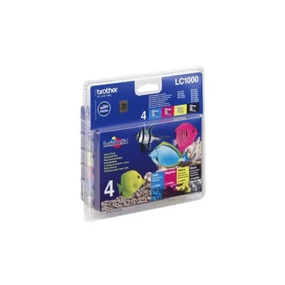 MULTIPACK 04PZ CARTUCCIA ORIGINALE BROTHER LC51Y LC1000 CYMK DCP-130C LC-1000VALBP