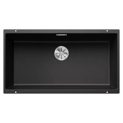 Blanco Lavello a una vasca SUBLINE 800-U Total Black 2523141 finitura antracite da 83x46 cm - Sottotop