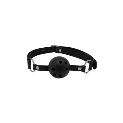 Alive Discretion Ball Gag Traspirante 4,5 cm Regolabile Nero BDSM bondage morso