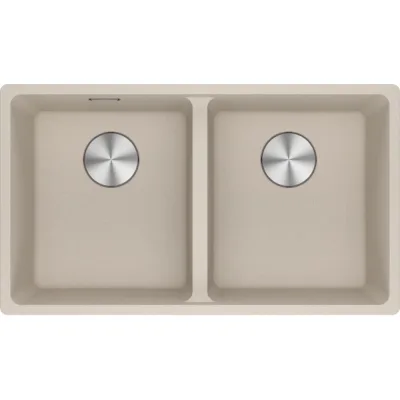 Franke: Lavello due vasche Vasche Sottotop Maris MRG 120-35-35 125.0686.736 finitura fragranite sahara da 75.3x43.3 cm