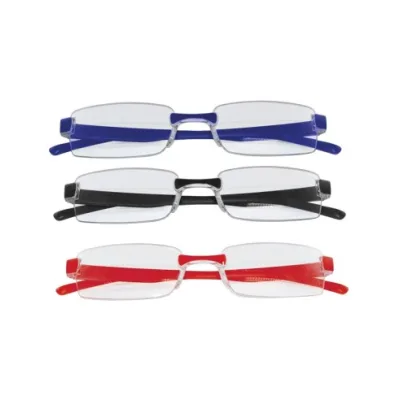 OCCHIALE DA LETTURA TWINS SILVER TRIPLE ROSSO BLU NERO +3,50