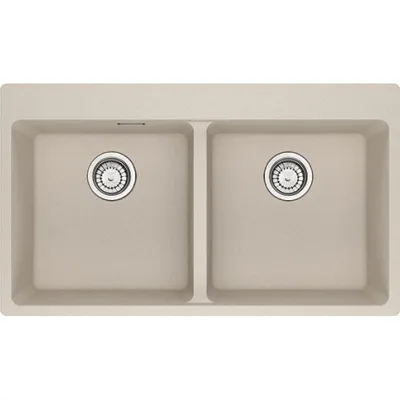 Franke: Lavello due vasche Vasche Sopratop Centro MRG 620-39-39 FTL 114.0666.368 finitura fragranite sahara da 86x50 cm