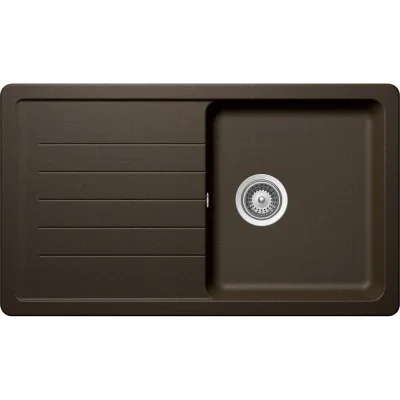 Schock Lavello una vasca con gocciolatoio TOLEDO D100 TOLD100A87 finitura bronze da 86x50 cm