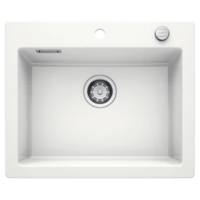 Blanco Lavello una vasca PALONA 6 1520922 in ceramica bianco da 61.5x51 cm - Sopratop