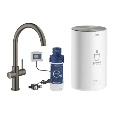 Grohe Miscelatore e boiler taglia M Red Duo 30083AL1 finitura grafite spazzolatoq