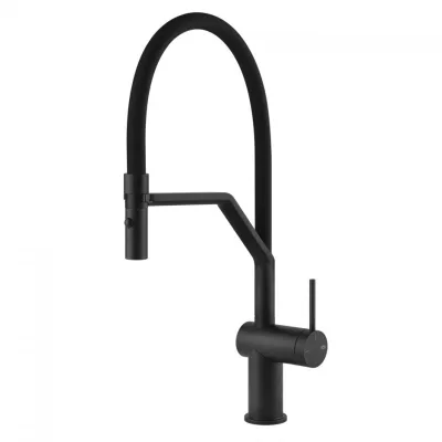 Gessi Miscelatore semi pro monocomando con doccetta estraibile Inedito Collection 60429 299 finitura Matte Black
