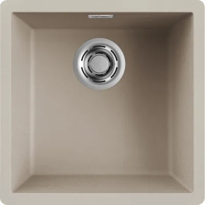 Elleci Lavello una vasca ZEN-F 102 LKZ10295F01 finitura composito K95 champagne da 44.8x44.8 cm