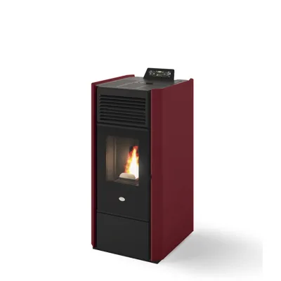Eva Calòr Stufa a pellet ermetica NORA 901692200 finitura rosso