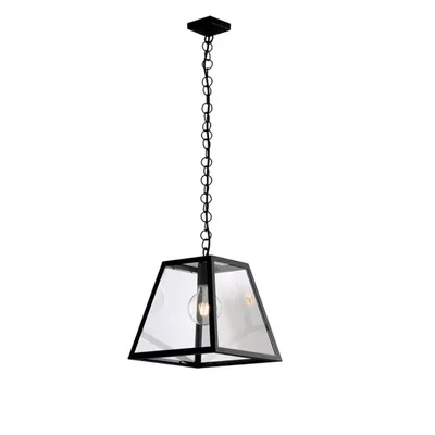 Lampadario a sospensione Nera 1Xe27 30X30X123,5Cm