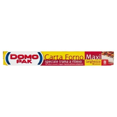 DOMOPAK CARTA FORNO SPECIALE TRAMA A RILIEVO LARGHEZZA 36 CENTIMETRI 8 METRI