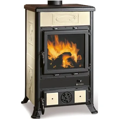 La Nordica Stufa a legna ROSSELLA R1.16 CERAMICA 3004102 finitura liberty panna