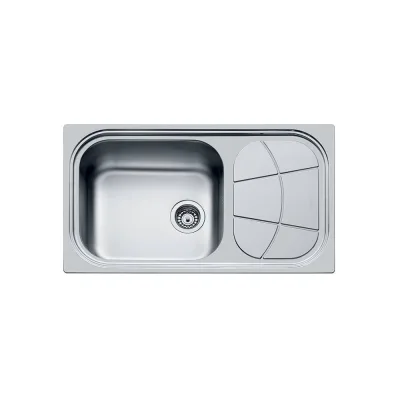 Foster Lavello una vasca con gocciolatoio a destra 1561 202 finitura acciaio inox da 86x50 cm - IN PROMOZIONE FINO AL 30/06