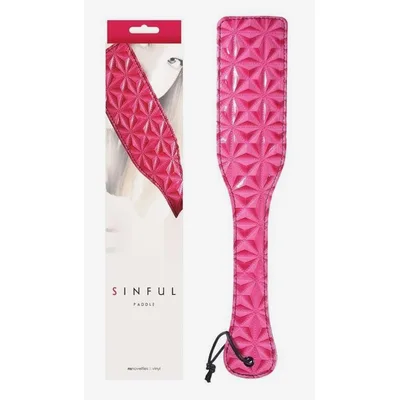 Sculacciatore Premium paddle rosso 34 cm pelle fetish bondage BDSM sadomaso