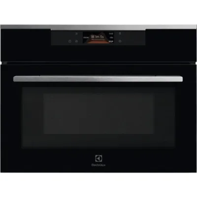 Electrolux Microonde con grill KVMBE08X finitura Intuit vetro nero da 60 cm