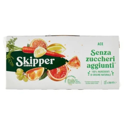Zuegg Skipper Ace Senza Zuccheri Aggiunti 3 X 200 Ml