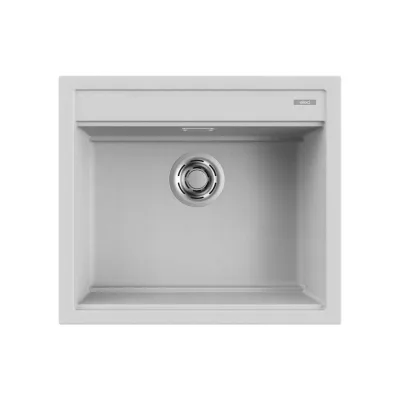 Elleci Lavello una vasca BEST 105 LMB10579 finitura composito M79 alluminio da 57x51 cm