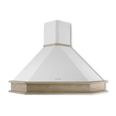 Faber Cappa a parete RANCH ANGOLO 90 NF 321.0693.746 finitura bianco da 90 cm - Cornice non inclusa