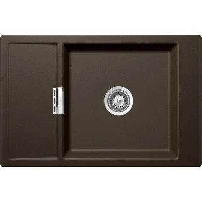 Schock Lavello una vasca con gocciolatoio MONO D100XS MOND100XSA87 finitura bronze da 78x51 cm