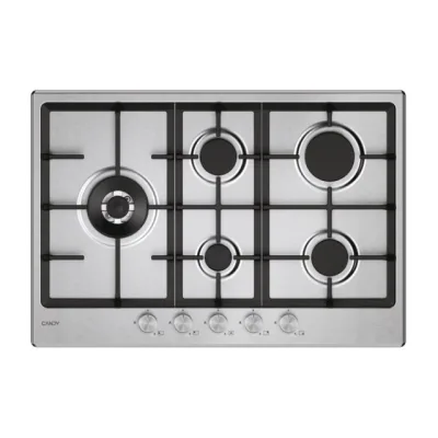 Candy Piano cottura a gas CHG7WL4WTX finitura acciaio inox da 75 cm