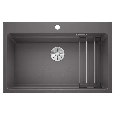 Blanco Lavello una vasca ETAGON 8 1525188 finitura grigio roccia da 78x51 cm - Sopratop