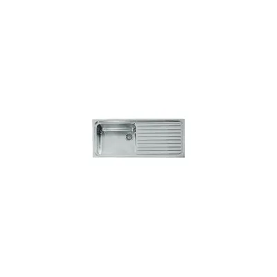 Alpes Lavello semifilo F 5119/1V1S con gocciolatoio a destra in acciaio inox da 119x51 cm