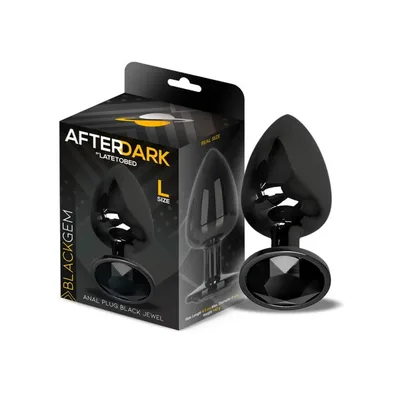 Plug anale Black Gem Large alluminio nero gioiello sex toy Afterdark