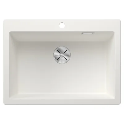 Blanco Lavello a una vasca PLEON 8 Total Black 2523047 finitura bianco da 70x51 cm - Sopratop