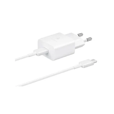 SAMSUNG CELLULARI CHARGER 15W TYPEC WHITE CON CAVO EP-T1510XWEGEU