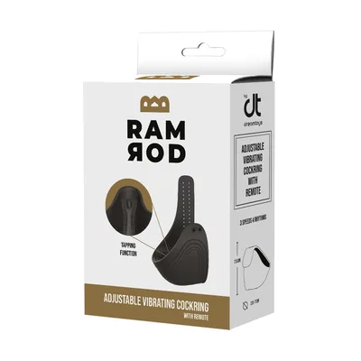 Ramrod Cockring vibrante regolabile telecomando 7 vibrazioni nero Dreamtoys